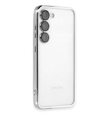 Samsung Galaxy S24 Kılıf Razer Lensli Silikon - Gümüş