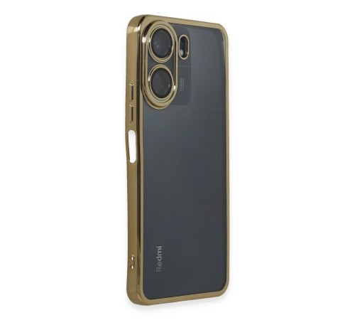 Xiaomi Redmi 13C Kılıf Razer Lensli Silikon - Gold
