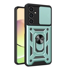 Samsung Galaxy A25 5G Kılıf Pars Lens Yüzüklü Silikon - Yeşil