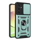 Samsung Galaxy A25 5G Kılıf Pars Lens Yüzüklü Silikon - Yeşil