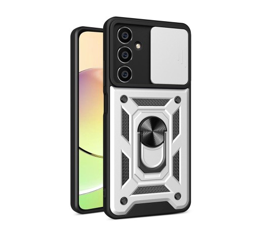 Samsung Galaxy A25 5G Kılıf Pars Lens Yüzüklü Silikon - Gümüş Samsung Galaxy A25 5G Kılıf Pars Lens Yüzüklü Silikon - Gümüş