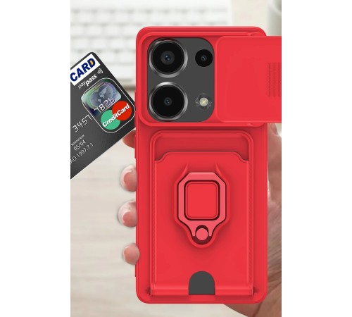 Xiaomi Redmi Note 13 Pro 4G Kılıf Zuma Kartvizitli Yüzüklü Silikon - Kırmızı Xiaomi Redmi Note 13 Pro 4G Kılıf Zuma Kartvizitli Yüzüklü Silikon - Kırmızı
