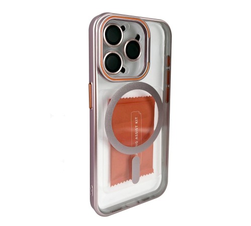 iPhone 14 Pro Crown Lens Standlı Magsafe Kapak - Pembe iPhone 14 Pro Crown Lens Standlı Magsafe Kapak - Pembe
