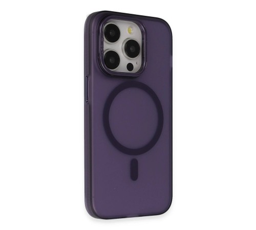 iPhone 14 Pro Frost Standlı Magsafe Kapak - Derin Mor iPhone 14 Pro Frost Standlı Magsafe Kapak - Derin Mor