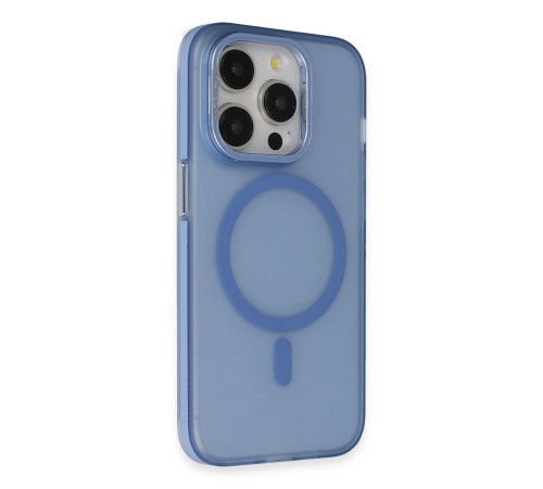 iPhone 15 Pro Frost Standlı Magsafe Kapak - Sierra Blue iPhone 15 Pro Frost Standlı Magsafe Kapak - Sierra Blue
