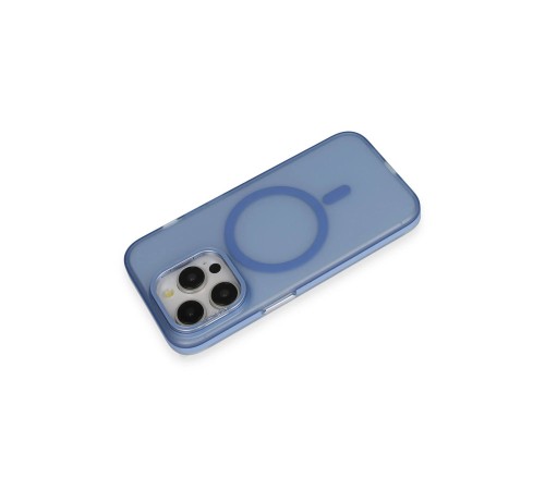 iPhone 15 Pro Frost Standlı Magsafe Kapak - Sierra Blue iPhone 15 Pro Frost Standlı Magsafe Kapak - Sierra Blue