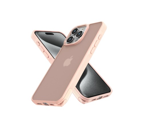 iPhone 12 Pro Max Kılıf Elegant Kapak - Pudra