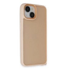 iPhone 15 Kılıf Elegant Kapak - Pudra