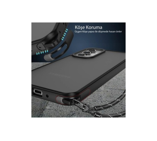 Samsung Galaxy A34 5G Kılıf Elegant Kapak - Pudra Samsung Galaxy A34 5G Kılıf Elegant Kapak - Pudra