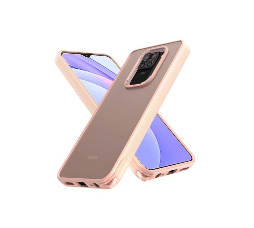 Xiaomi Redmi Note 9 Kılıf Elegant Kapak - Pudra