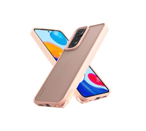 Xiaomi Redmi Note 11 Kılıf Elegant Kapak - Pudra Xiaomi Redmi Note 11 Kılıf Elegant Kapak - Pudra