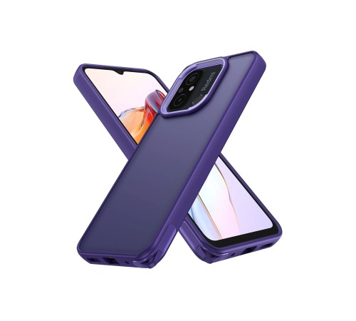Xiaomi Redmi 12C Kılıf Elegant Kapak - Derin Mor Xiaomi Redmi 12C Kılıf Elegant Kapak - Derin Mor