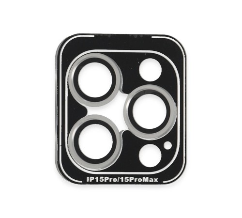 iPhone 15 Pro Max PVD Metal Kamera Lens - Gümüş iPhone 15 Pro Max PVD Metal Kamera Lens - Gümüş
