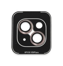 iPhone 15 PVD Metal Kamera Lens - Pembe