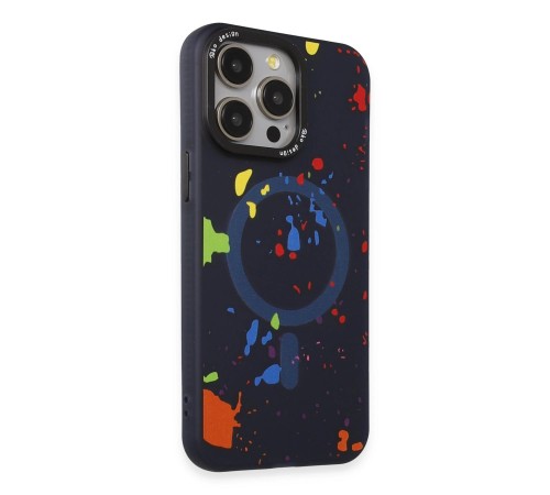 iPhone 14 Pro Colorful Magsafe Kapak - Lacivert iPhone 14 Pro Colorful Magsafe Kapak - Lacivert