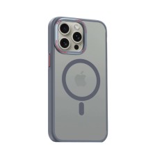 Movenchy iPhone 15 Pro Kılıf Radyant Magsafe Kapak - Titan Gri