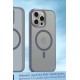Movenchy iPhone 15 Pro Kılıf Radyant Magsafe Kapak - Titan Gri