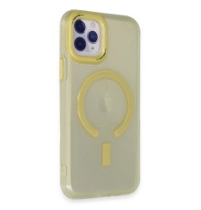 iPhone 11 Pro Max Kılıf Troy Magsafe Kapak - Sarı