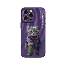 iPhone 13 Pro Kılıf Crew Desenli Kapak - Kedi