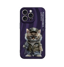 iPhone 14 Pro Kılıf Crew Desenli Kapak - Kedi - 2