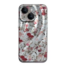 iPhone 15 Kılıf Crew Desenli Kapak - Çiçek