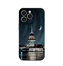 iPhone 15 Pro Max Kılıf Crew Desenli Kapak - Kız Kulesi