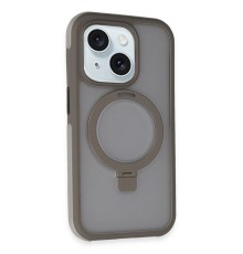 iPhone 15 Zorda Airbag Magsafe Standlı Kapak - Titan Gri