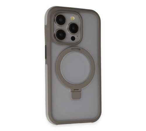 iPhone 15 Pro Zorda Airbag Magsafe Standlı Kapak - Titan Gri iPhone 15 Pro Zorda Airbag Magsafe Standlı Kapak - Titan Gri