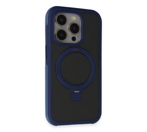 iPhone 15 Pro Max Zorda Airbag Magsafe Standlı Kapak - Lacivert iPhone 15 Pro Max Zorda Airbag Magsafe Standlı Kapak - Lacivert