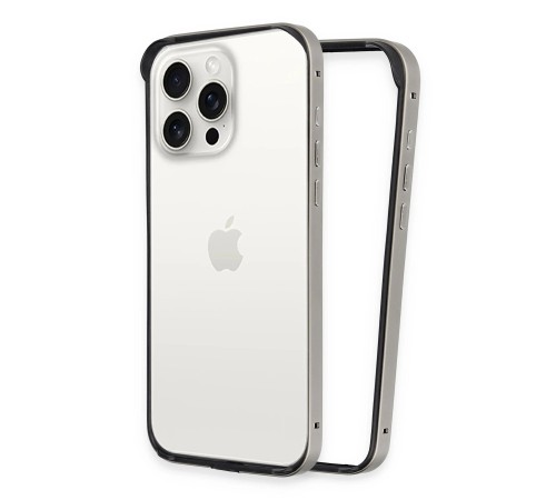 iPhone 15 Pro Max Land Bumper Koruma Kapak - Titan Gri iPhone 15 Pro Max Land Bumper Koruma Kapak - Titan Gri