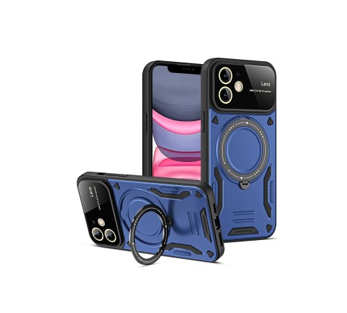 iPhone 11 Kılıf Joy Lens Standlı Kapak - Lacivert iPhone 11 Kılıf Joy Lens Standlı Kapak - Lacivert