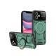 iPhone 11 Kılıf Joy Lens Standlı Kapak - Koyu Yeşil