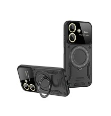 Xiaomi Redmi 13C Kılıf Joy Lens Standlı Kapak - Siyah