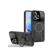 Xiaomi Redmi Note 12 Pro 5G Kılıf Joy Lens Standlı Kapak - Siyah