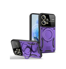 Xiaomi Redmi Note 12 Pro 5G Kılıf Joy Lens Standlı Kapak - Mor