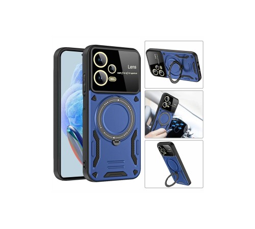 Xiaomi Redmi Note 12 Pro 5G Kılıf Joy Lens Standlı Kapak - Mor Xiaomi Redmi Note 12 Pro 5G Kılıf Joy Lens Standlı Kapak - Mor