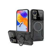 Xiaomi Redmi Note 12 Pro 4G Kılıf Joy Lens Standlı Kapak - Siyah