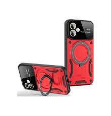 Samsung Galaxy A05 Kılıf Joy Lens Standlı Kapak - Kırmızı
