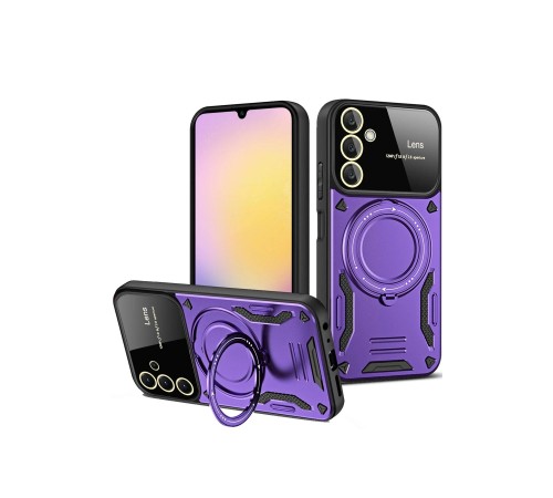 Samsung Galaxy A34 5G Kılıf Joy Lens Standlı Kapak - Mor Samsung Galaxy A34 5G Kılıf Joy Lens Standlı Kapak - Mor