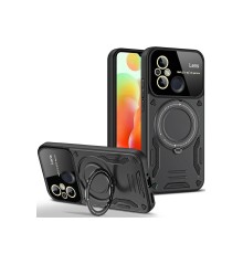 Xiaomi Redmi 12C Kılıf Joy Lens Standlı Kapak - Siyah