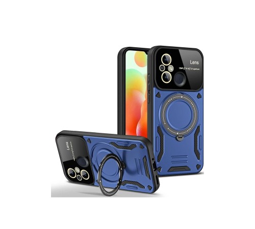 Xiaomi Redmi 12C Kılıf Joy Lens Standlı Kapak - Lacivert Xiaomi Redmi 12C Kılıf Joy Lens Standlı Kapak - Lacivert
