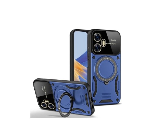 Realme C55 Kılıf Joy Lens Standlı Kapak - Lacivert Realme C55 Kılıf Joy Lens Standlı Kapak - Lacivert