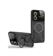 Xiaomi Mi 13T Pro Kılıf Joy Lens Standlı Kapak - Siyah