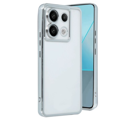 Xiaomi Poco X6 Kılıf Razer Lensli Silikon - Gümüş Xiaomi Poco X6 Kılıf Razer Lensli Silikon - Gümüş