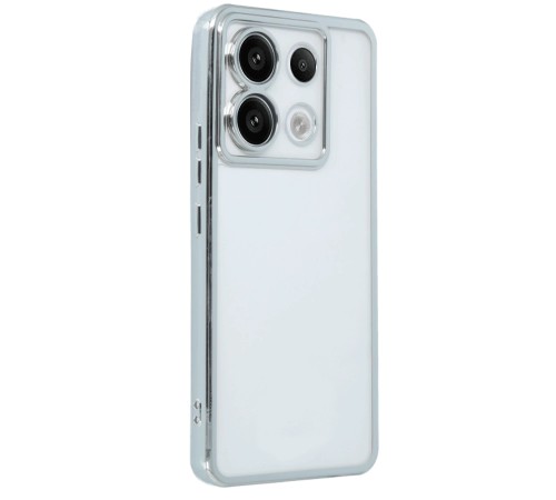 Xiaomi Poco X6 Kılıf Razer Lensli Silikon - Gümüş Xiaomi Poco X6 Kılıf Razer Lensli Silikon - Gümüş