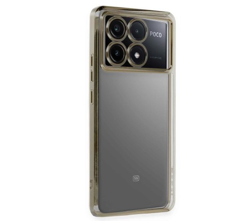 Xiaomi Poco X6 Pro Kılıf Razer Lensli Silikon - Gold Xiaomi Poco X6 Pro Kılıf Razer Lensli Silikon - Gold