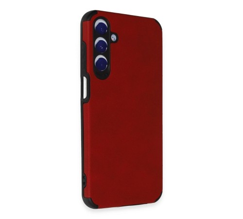 Samsung Galaxy A55 5G Kılıf Loop Deri Silikon - Kırmızı Samsung Galaxy A55 5G Kılıf Loop Deri Silikon - Kırmızı