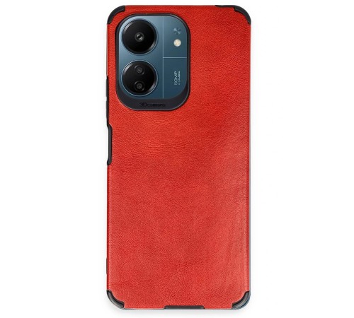 Xiaomi Redmi 13C Kılıf Loop Deri Silikon - Kırmızı Xiaomi Redmi 13C Kılıf Loop Deri Silikon - Kırmızı