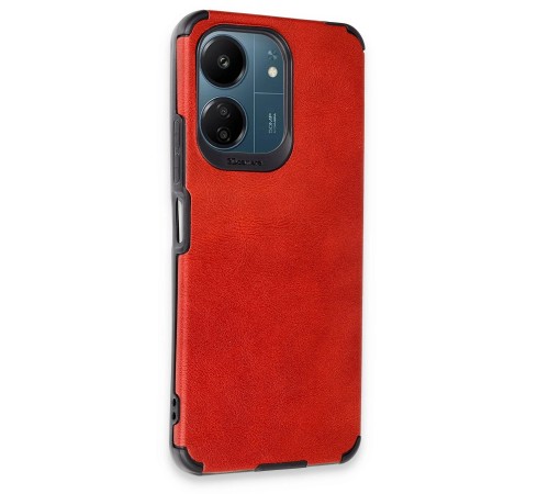 Xiaomi Redmi 13C Kılıf Loop Deri Silikon - Kırmızı Xiaomi Redmi 13C Kılıf Loop Deri Silikon - Kırmızı