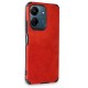 Xiaomi Redmi 13C Kılıf Loop Deri Silikon - Kırmızı